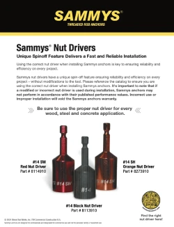 Sammys Nut Driver brochure